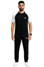 Men’s Dry-Fit Tracksuit-Black/White combo#165
