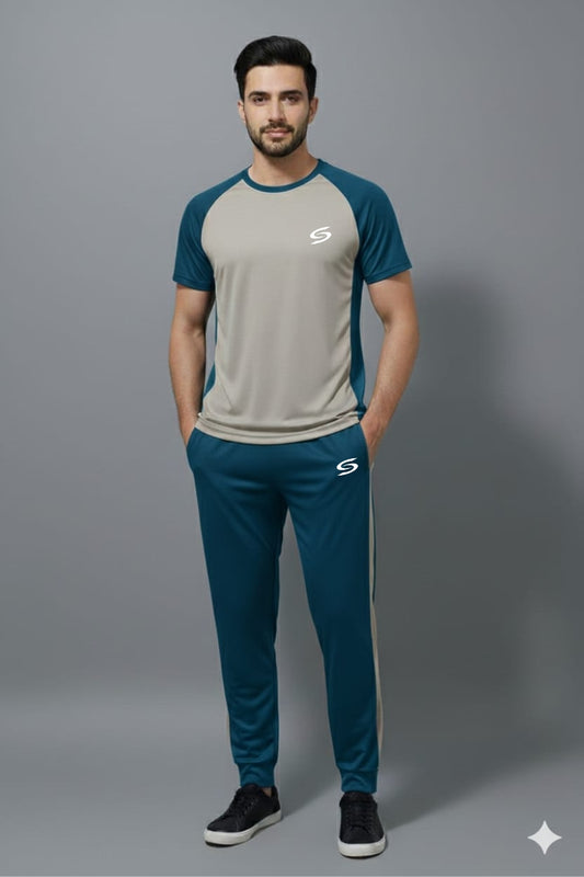 Men’s Dry-Fit Tracksuit-Mouse Skin/Zinc Combo #170 - Superwear