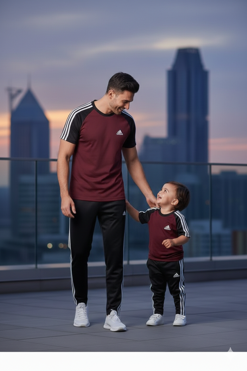 Like Father Like Son-Adi-Maroon/Black Combo#198 - Superwear