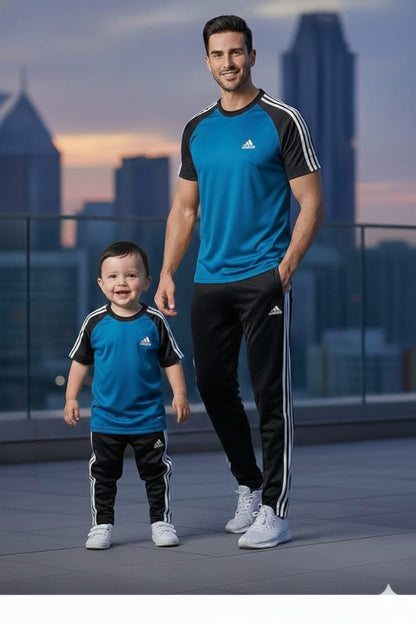 Like Father Like Son-Adi-Peacock Blue/Black Combo#203 - Superwear