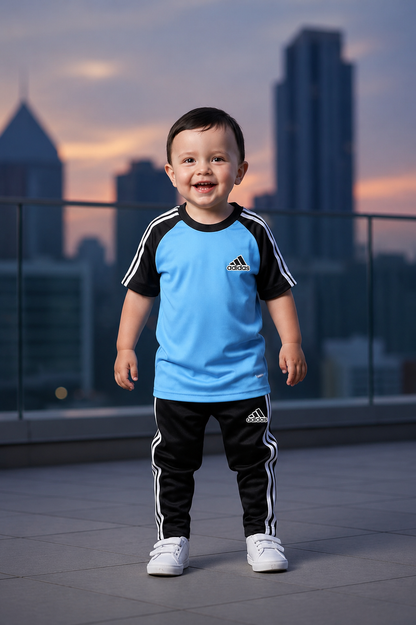 KID,S-Adi-Sky Blue/Black Combo#205