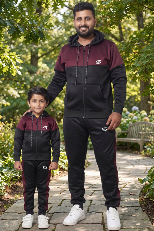 Black and maroon Father's Style Edition #401 by My Store, featuring a stylish, modern design with intricate patterns and classic detailing.
