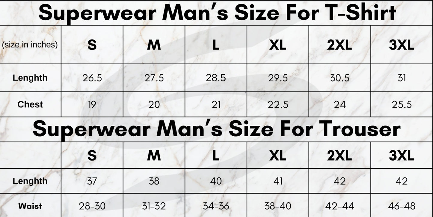Navy blue and gray combo men's T-shirt from Superwear with "Like Father Like Son" graphic design displayed on the front.