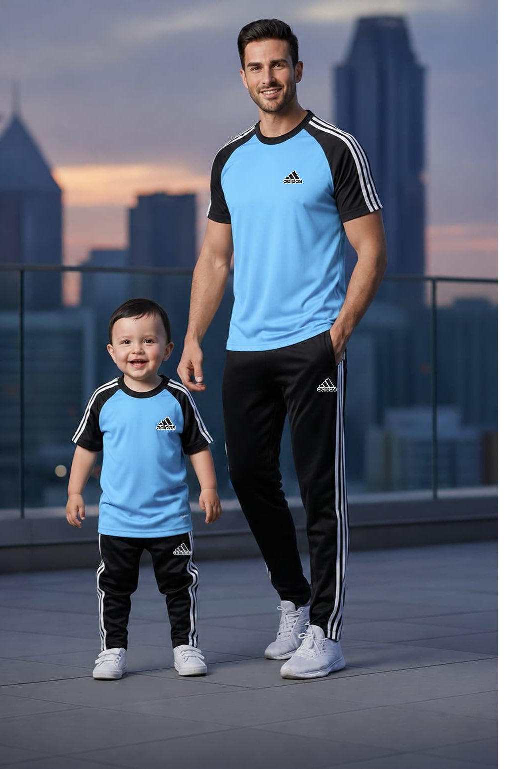Like Father Like Son-Adi-Sky Blue/Black Combo#205