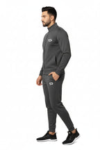 Grey Mock Neck Full-Zip Tracksuit - Superwear