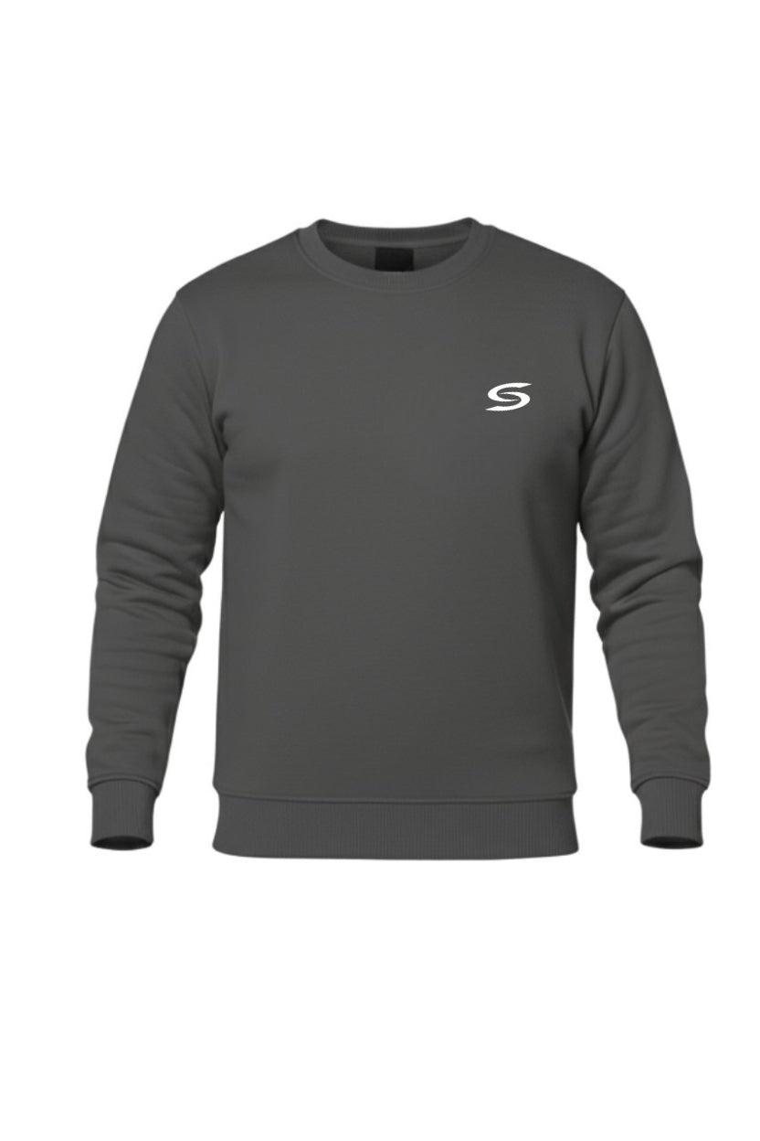 Premium-Grey-Crew-Neck Sweatshirt - Superwear